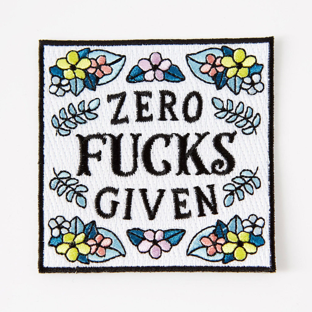 Punky Pins Zero Fucks Given Iron On Patch