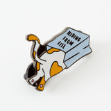 punkypins Hiding from Life Cat Enamel Pin