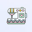 punkypins Sewing Machine Large Vinyl Sticker