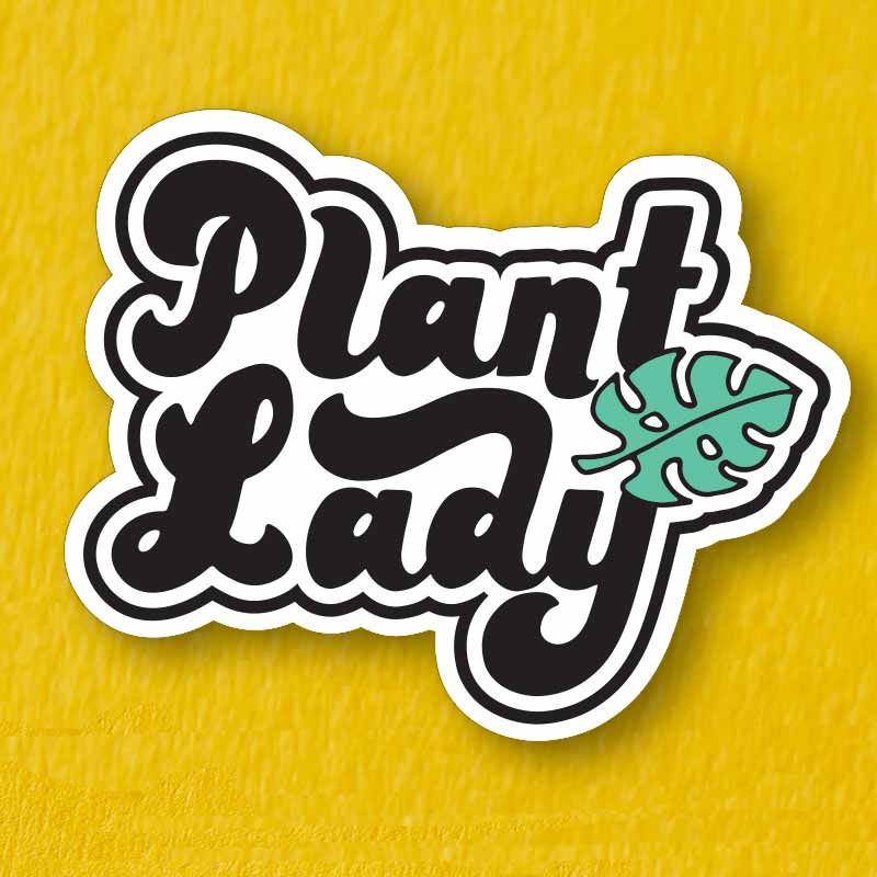 Plant Lady Die Cut Vinyl Sticker