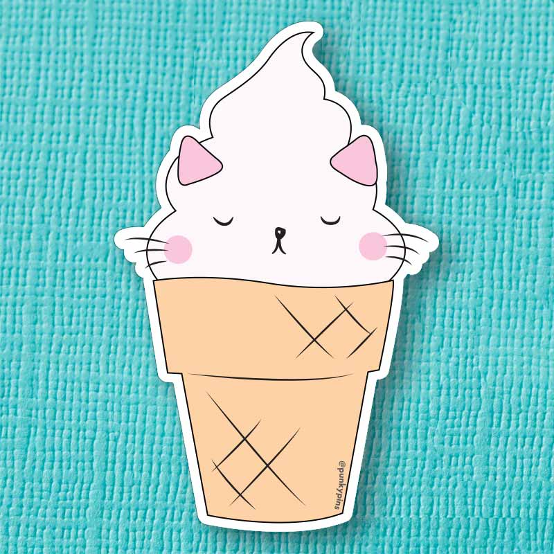 Caticone Die Cut Vinyl Sticker