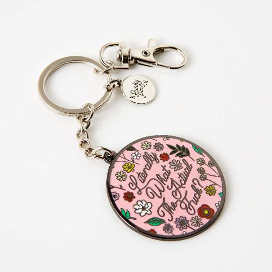 Literally WTAF Enamel Keyring